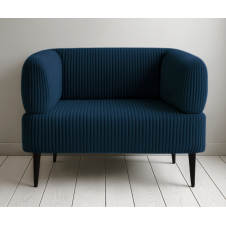 Крісло офісне Tobi Sho Бенно-1 з підлокітниками для офісу, вітальні 1000х720х750 велюр вельвет Lotus 88/DK BLUE