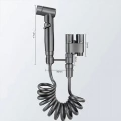 Двойной сантехнический кран с гигиеническим душем для унитаза Britc 200 см Chrome Куйбышево