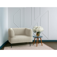 Крісло офісне Tobi Sho Бенно-1 з підлокітниками для офісу, вітальні 1000х720х750 велюр вельвет Lotus 02/LT BEIGE Київ