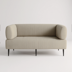 Диван офісний Tobi Sho Бенно-1 з підлокітниками для офісу, вітальні 1800х720х750 велюр вельвет Lotus 02/LT BEIGE Київ