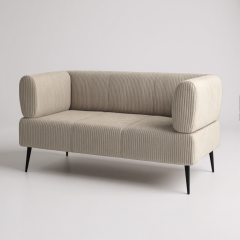 Диван офісний Tobi Sho Бенно-1 з підлокітниками для офісу, вітальні 1200х720х750 велюр вельвет Lotus 02/LT BEIGE Київ