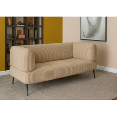 Диван офисный Tobi Sho Бенно-1 с подлокотниками для офиса, гостиной 1200х720х750 велюр вельвет Lotus 09/DK BEIGE Киев