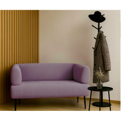 Диван офісний Tobi Sho Бенно-1 з підлокітниками для офісу, вітальні 1500х720х750 велюр вельвет Lotus 65/LILAC Київ