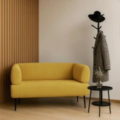 Диван офісний Tobi Sho Бенно-1 з підлокітниками для офісу, вітальні 1500х720х750 велюр вельвет Lotus 45/YELLOW Київ