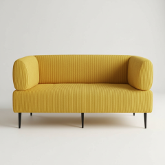 Диван офісний Tobi Sho Бенно-1 з підлокітниками для офісу, вітальні 1800х720х750 велюр вельвет Lotus 45/YELLOW Київ