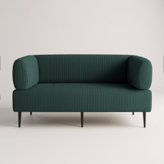 Диван офісний Tobi Sho Бенно-1 з підлокітниками для офісу, вітальні 1800х720х750 велюр вельвет Lotus 39/SEA WAVE Київ