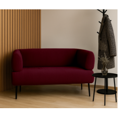 Диван офисный Tobi Sho Бенно-1 с подлокотниками для офиса, гостиной 1400х720х750 велюр Lotus 67/BORDO Киев