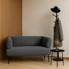 Диван офисный Tobi Sho Бенно-1 с подлокотниками для офиса, гостиной 1500х720х750 велюр Lotus 96/GREY Киев