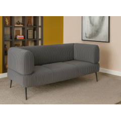 Диван офисный Tobi Sho Бенно-1 с подлокотниками для офиса, гостиной 1500х720х750 велюр Lotus 96/GREY Киев