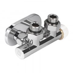 Комплект дизайн кранов с термоголовкой Ideale Duo 1/2x1/2 дюйм Хром Броды