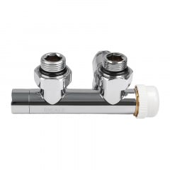 Комплект дизайн кранов с термоголовкой Ideale Duo 1/2x1/2 дюйм Хром Броды