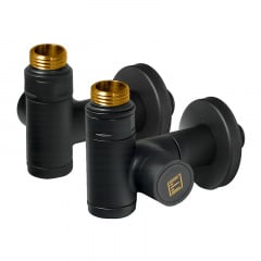 Комплект дизайн кранов под ТЭН Ideale Senso 1/2x1/2 дюйм Черный Ивано-Франковск