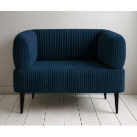 Кресло офисное Tobi Sho Бенно-1 с подлокотниками для офиса, гостиной 1000х720х750 велюр вельвет Lotus 88/DK BLUE