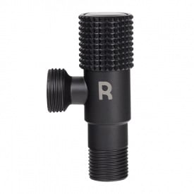 Кран угловой Remi STB 1/2х3/4 дюйм Черный