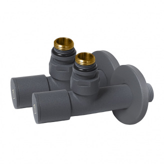 Комплект дизайн кранів Ideale Dante 1/2x1/2 дюйм Антрацит 2 шт