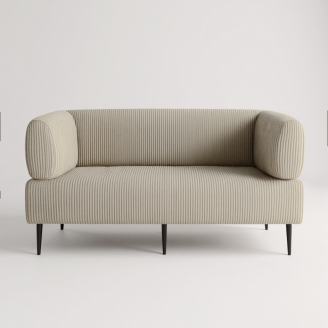 Диван офісний Tobi Sho Бенно-1 з підлокітниками для офісу, вітальні 1800х720х750 велюр вельвет Lotus 02/LT BEIGE