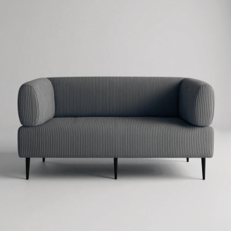 Диван офісний Tobi Sho Бенно-1 з підлокітниками для офісу, вітальні 1800х720х750 велюр вельвет Lotus 96/GREY