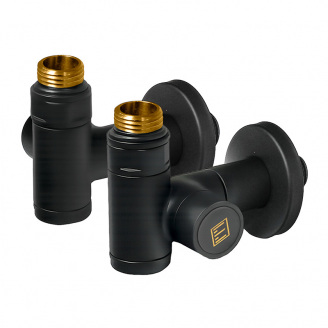 Комплект дизайн кранів під ТЕН Ideale Senso 1/2x1/2 дюйм Чорний