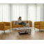 Диван офісний Tobi Sho Бенно-1 з підлокітниками для офісу, вітальні 1500х720х750 велюр вельвет Lotus 45/YELLOW Київ