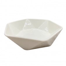 Салатник фарфоровый Stenson Ромб 26х23.5х6.3 см Белый MC3560-10 White