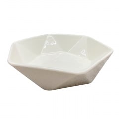 Салатник фарфоровый Stenson Ромб 26х23.5х6.3 см Белый MC3560-10 White Королёво