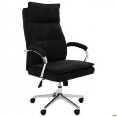 Офісне крісло керівника Olimpic тканина чорна Красноград