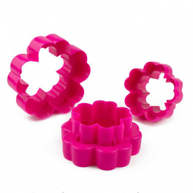 Вырубки для печенья двухсторонние Цветок 3 штуки