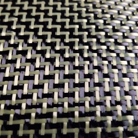 Арамидно-углеродная ткань ACWT165 165 г/м², ширина 1200 мм, 3K карбон / 1000D арамид