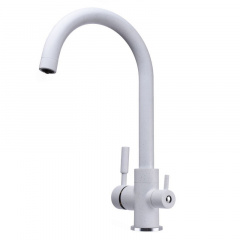Змішувач для кухні під осмос Globus Lux Lazer GLLR-0333-7-WHITE білий Киев