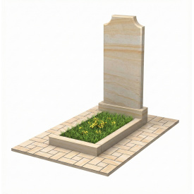 Пам'ятник із райдужного піщаника "фігурний 2" одинарний