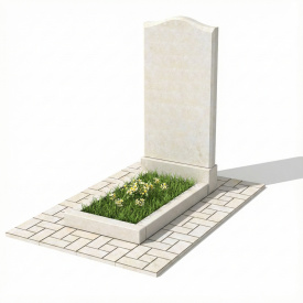 Пам'ятник зі світлого піщаника "наполеон" одинарний