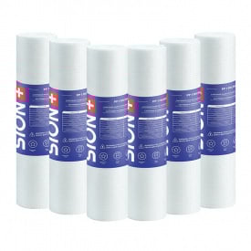 Комплект картриджів Sion 2.5х10 дюйм 1 мкм Білий 6 шт