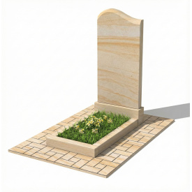 Пам'ятник із райдужного піщаника "хвиля" одинарний