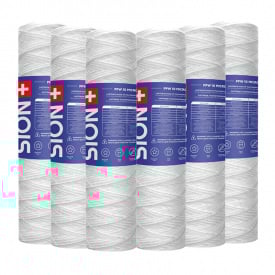 Комплект картриджів Sion 2.5x10 дюйм 1 мкм Білий 6 шт