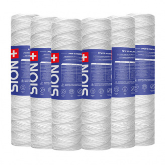 Комплект картриджів Sion 2.5x10 дюйм 1 мкм Білий 6 шт