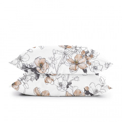 Семейный комплект постельного белья PASTEL FLOWERS COSAS Бежевый 2х160х220 см Каменка-Днепровская