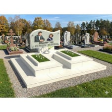 Памятник элитный для двоих мраморный песчаник
