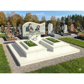 Памятник элитный для двоих мраморный песчаник