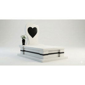 Пам'ятники елітні білі мармуровий пісковик "серце"