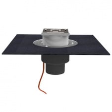 Покрівельна воронка Hutterer&Lechner GmbH DN125 вертикальний випуск з бітумним полотном та електрообігрівом (HL62.1BH/2)