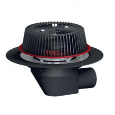 Покрівельна воронка для аварійного водостоку Hutterer&Lechner DN75/110 горизонтальний випуск (HL64Safe)