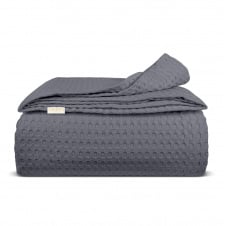 Плед покрывало COSAS Stormy Waffle Weave 240х260 см Антрацит