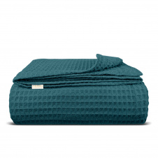 Плед покрывало вафельное COSAS Ocean Greek Waffle 110х140 см Зеленый