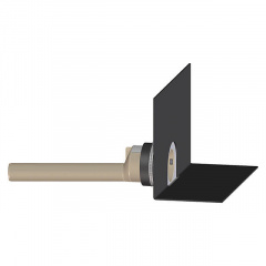 Покрівельна воронка Hutterer&Lechner DN75 горизонтальний випуск з бітумною мембраною та з’єднувальною трубою з ПП (HL68H.0/50) Київ