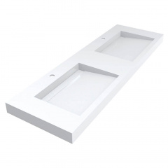 Умивальник Miraggio Agness 1500 miramarble, білий глянцевий (0000151) Ромны