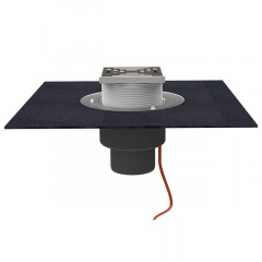 Покрівельна воронка Hutterer&Lechner GmbH DN75 вертикальний випуск з бітумним полотном та електрообігрівом (HL62.1BH/7) Нова Каховка