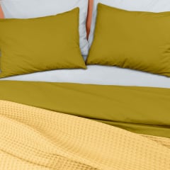 Плед покрывало вафельное COSAS Summer Greek Waffle 110х140 см Желтый Киев