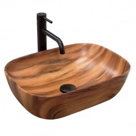 Раковина накладна Rea Belinda Wood Matt коричневий (REA-U5051)