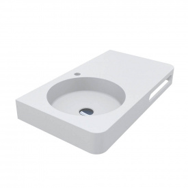 Умивальник Miraggio Loop 800 L, mirasoft, білий матовий