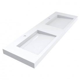 Умивальник Miraggio Agness 1500 miramarble, білий глянцевий (0000151)